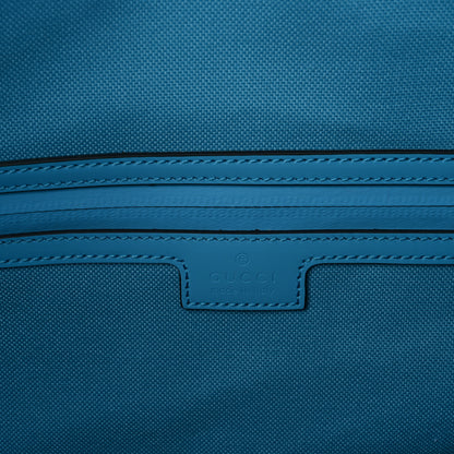 Gucci Rubber Effect GG Embossed Large Duffle Bag Bright Blue 5 of 9