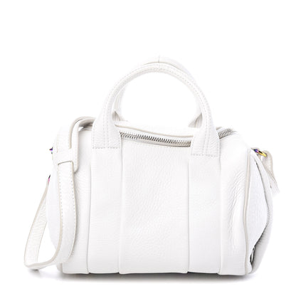 Alexander Wang Pebbled Lambskin Rockie White Iridescent Hardware 1 of 8