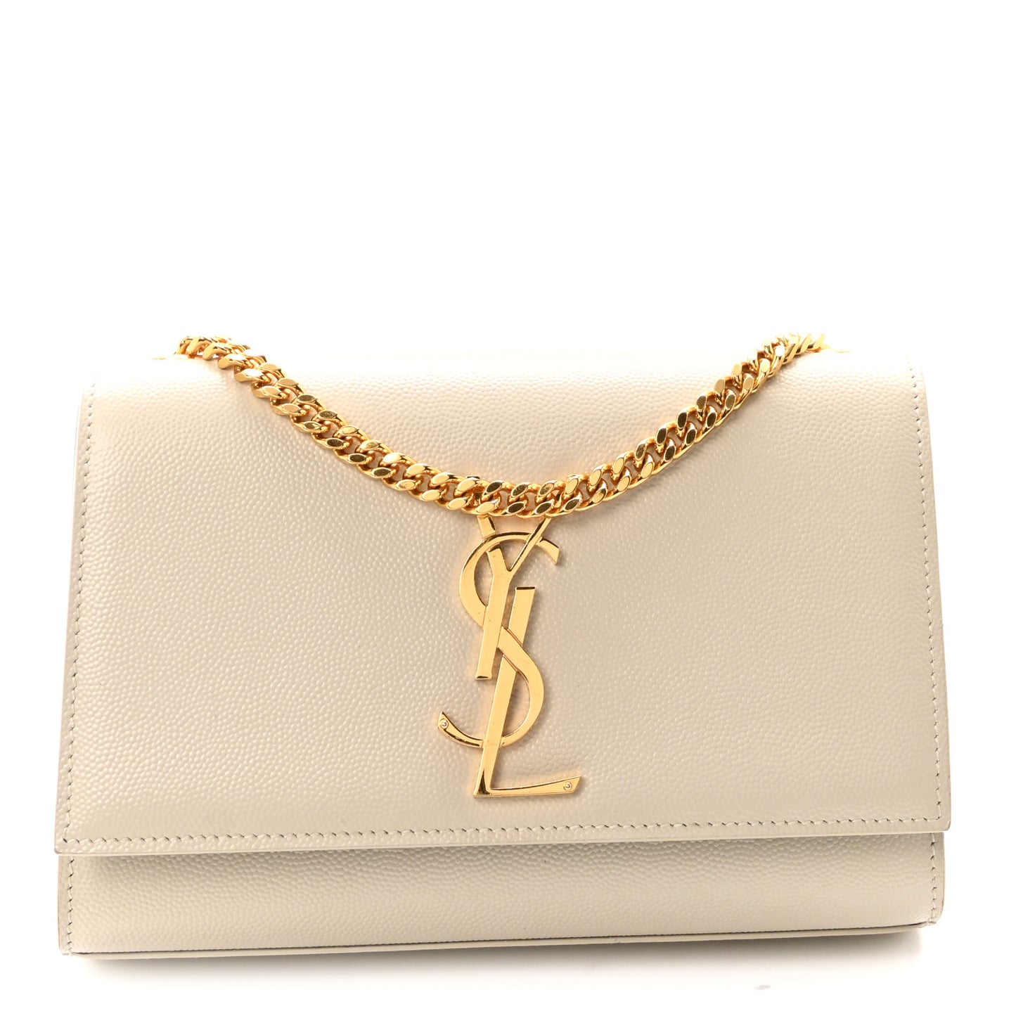Grain De Poudre Small Monogram Kate Satchel Crema Soft