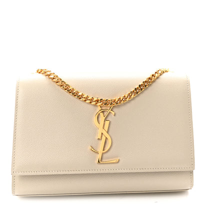 Saint Laurent Grain De Poudre Small Monogram Kate Satchel Crema Soft 1 of 9