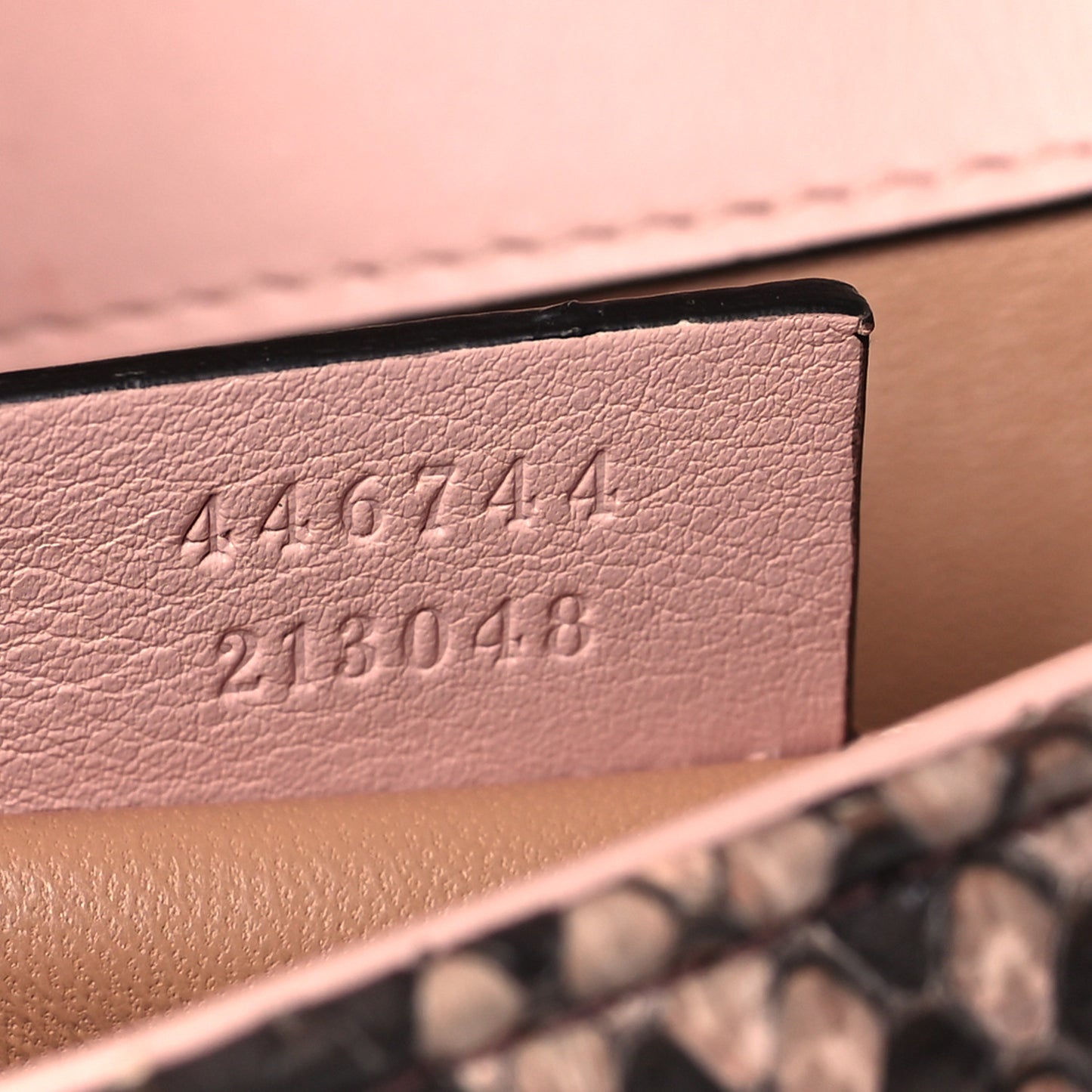 Python Matelasse Mini GG Marmont Shoulder Bag Light Pink