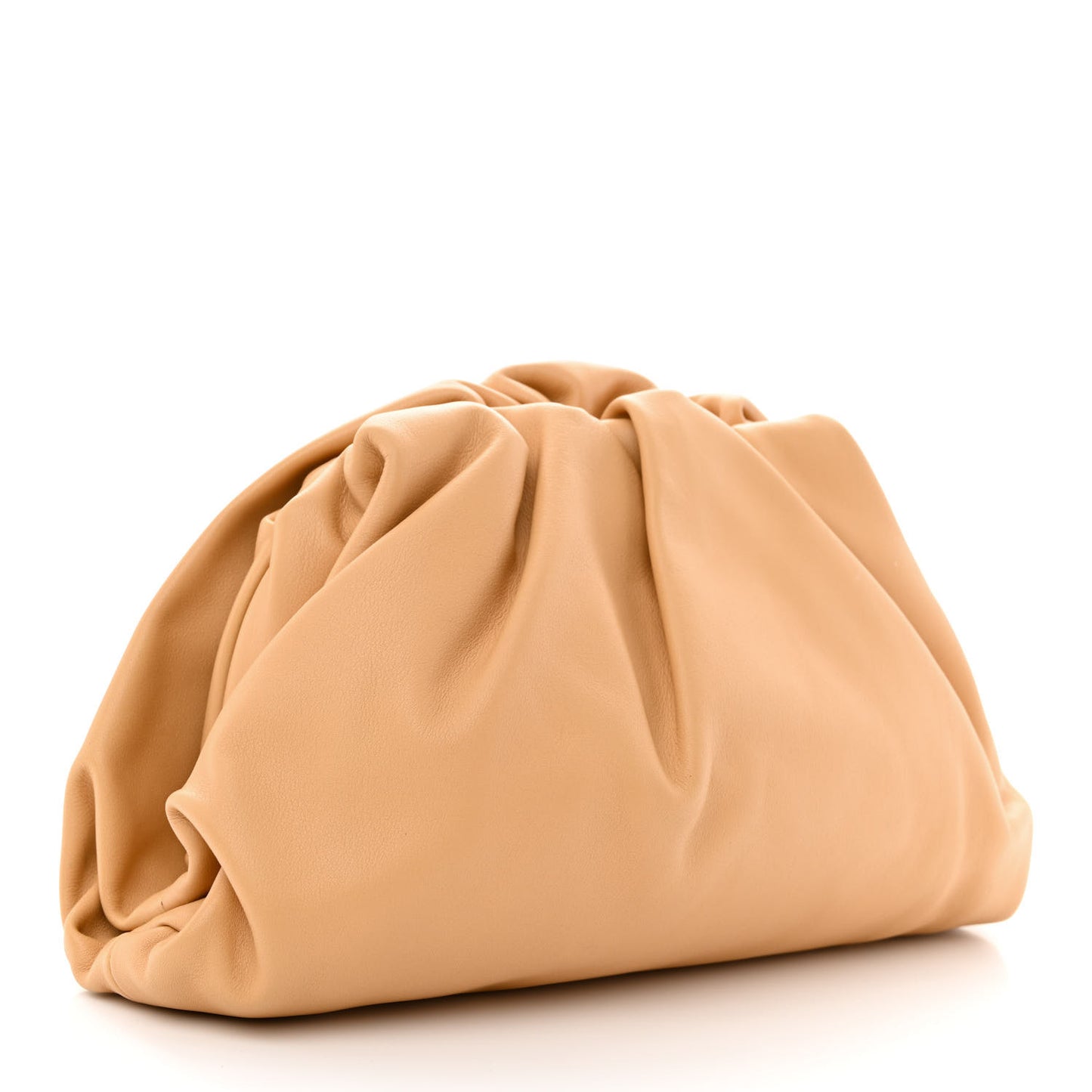Smooth Butter Calf The Pouch Oversized Clutch Biscotto