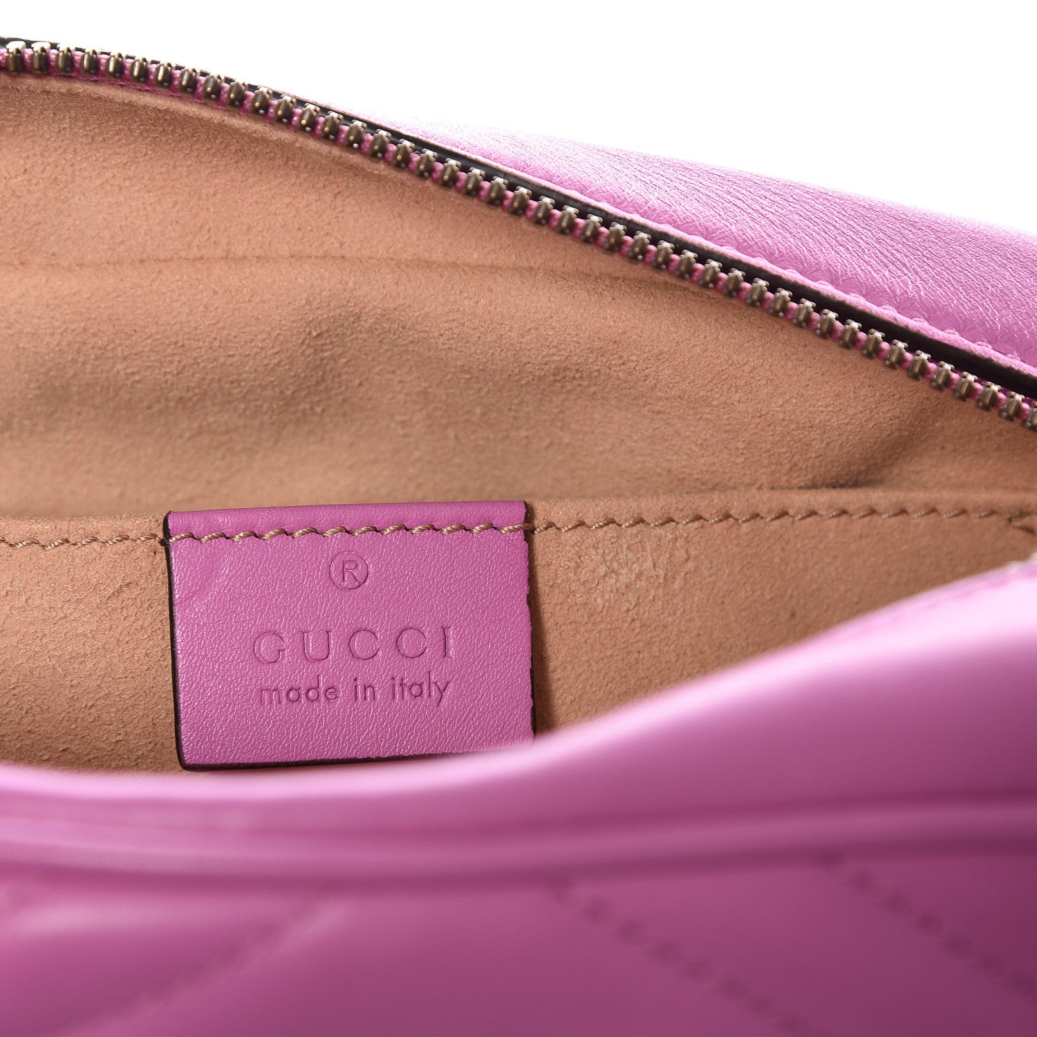 Gucci Calfskin Matelasse Small GG Marmont Chain Shoulder Bag Candy Mousse 4 of 9