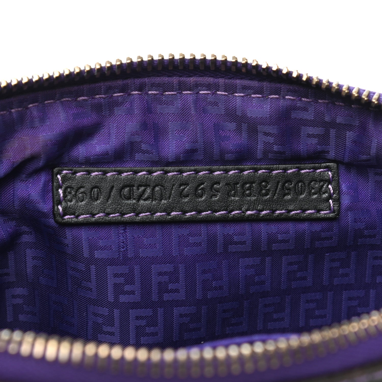 Fendi Zucca Spalmati Pochette Tobacco Viola 7 of 9