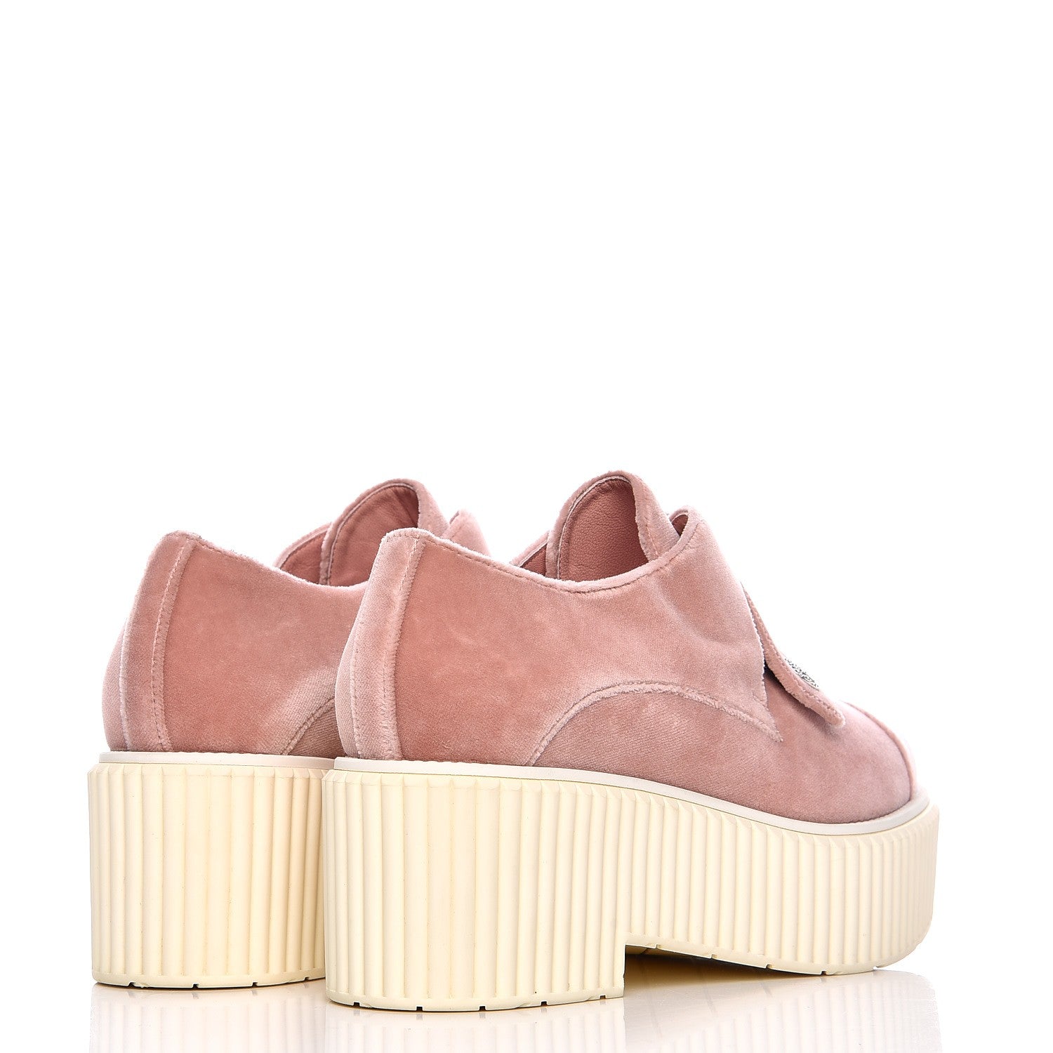 Chanel Velvet Mocassin Loafers 38 Rose 3 of 9