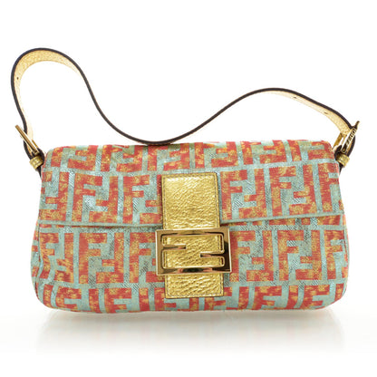 Fendi Metallic Lurex Zucca Baguette Gold 1 of 7