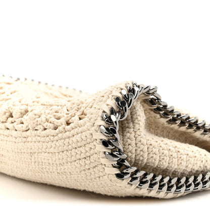 Stella McCartney Cotton Crochet Falabella Ajouree Tote Bag White 8 of 9