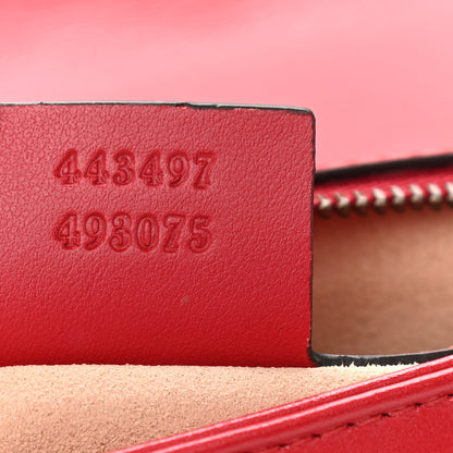 Gucci Calfskin Matelasse Small GG Marmont Shoulder Bag Hibiscus Red 7 of 12