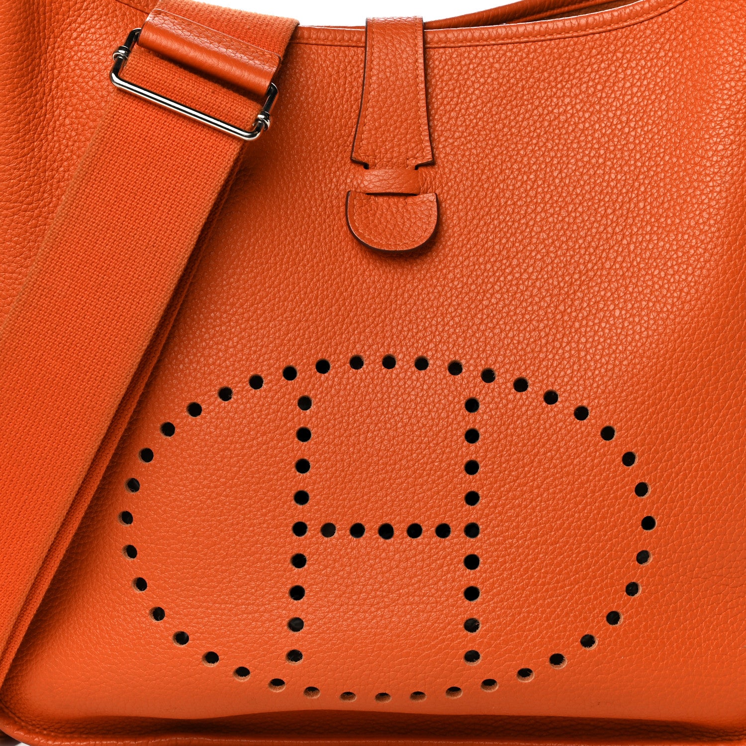 Hermes Taurillon Clemence Evelyne III GM Orange 6 of 19
