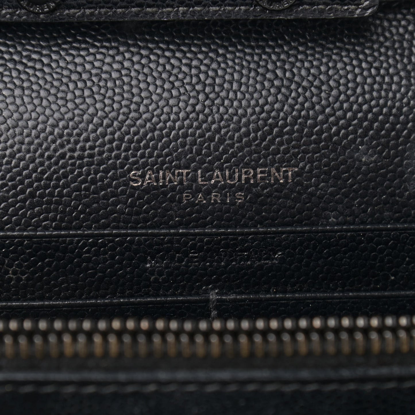 Grain De Poudre Matelasse Chevron Monogram Chain Wallet Black