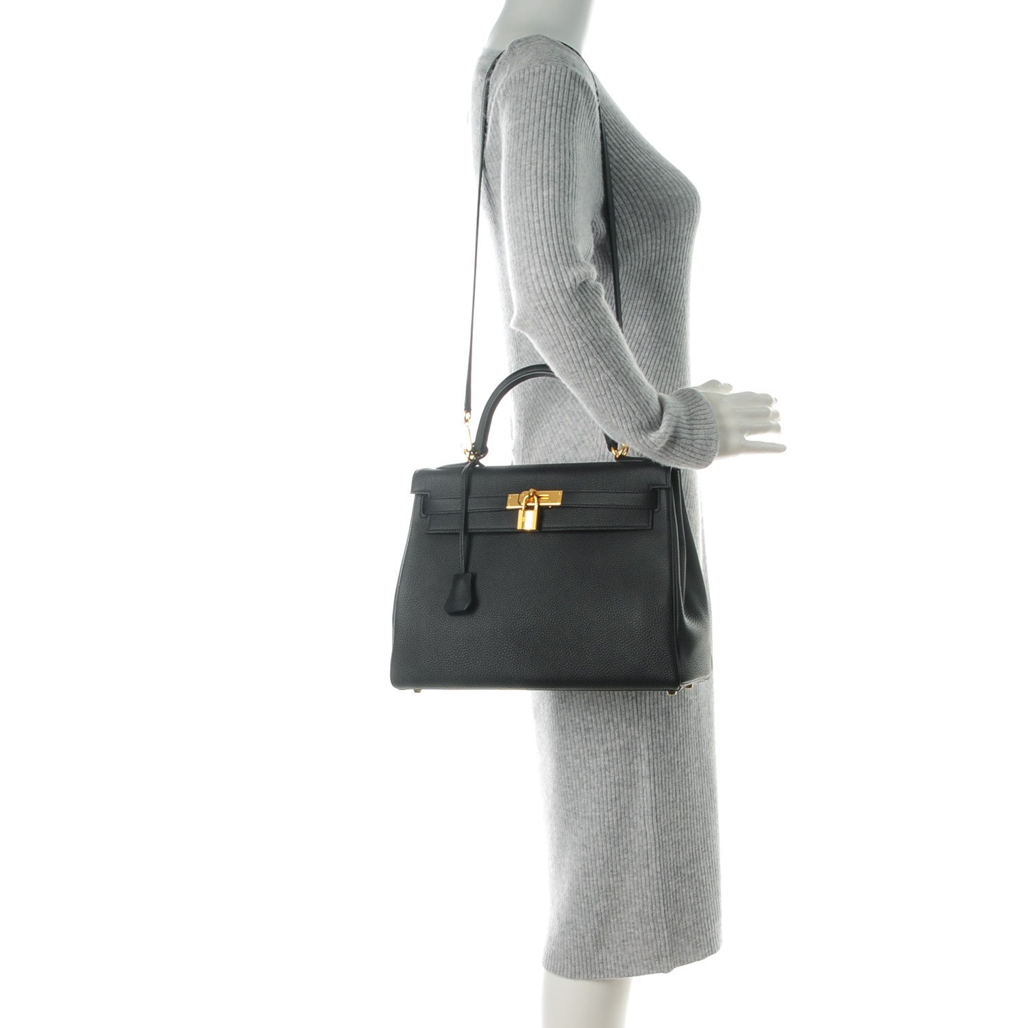 Hermes Togo Kelly Retourne 32 Black 2 of 26