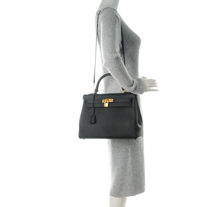 Hermes Togo Kelly Retourne 32 Black 2 of 26