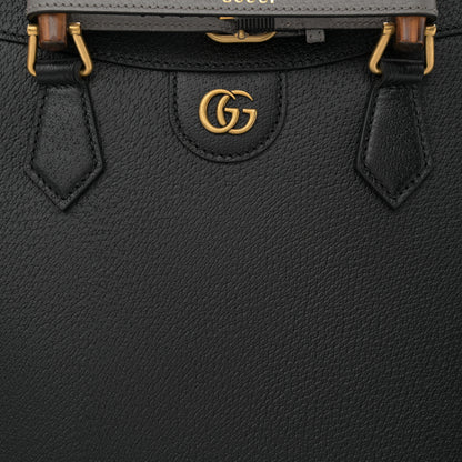 Gucci Wonka Grain Calfskin Large Diana Tote Bag Black 10 of 12
