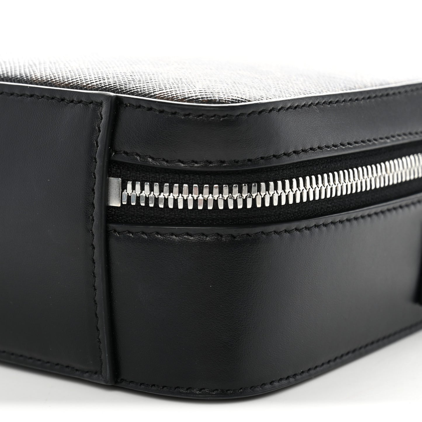 Triomphe Canvas Top Handle Messenger Box Black