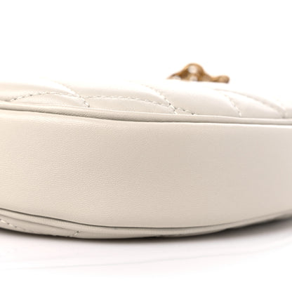 Saint Laurent Lambskin Quilted Round Le Maillon Round Tassel Chain Crossbody Bag Crema Soft 9 of 11