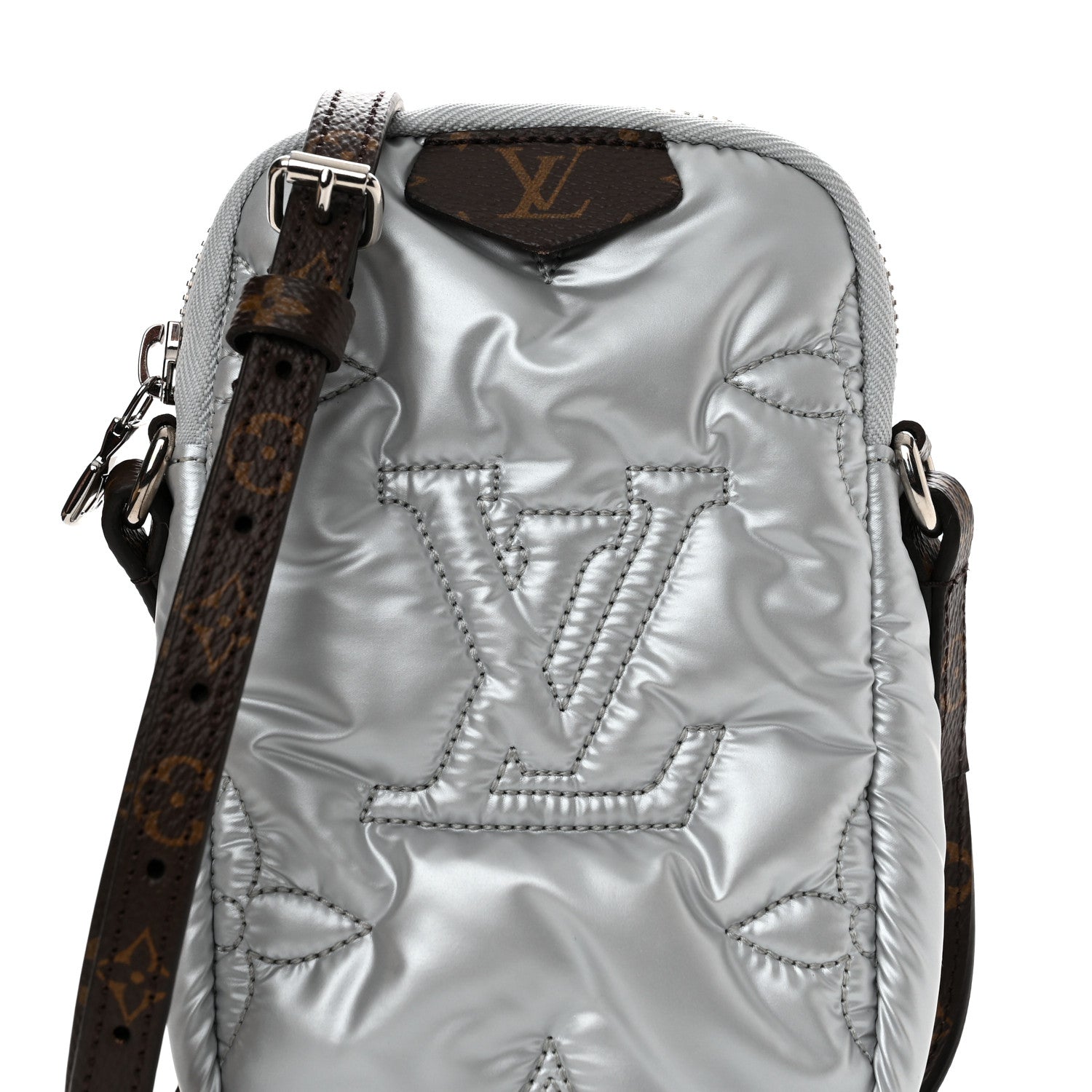 Louis Vuitton Econyl Monogram Pillow Phone Pouch Silver 7 of 9