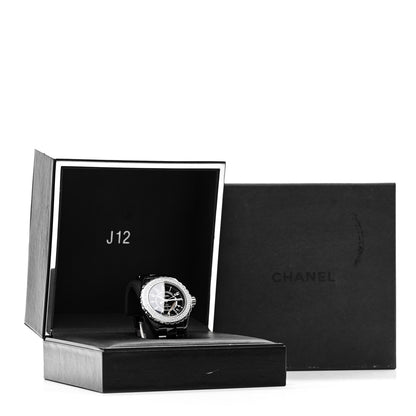 Chanel Stainless Steel Ceramic Diamond Pave Bezel 38mm J12 Automatic Watch Black 5 of 5