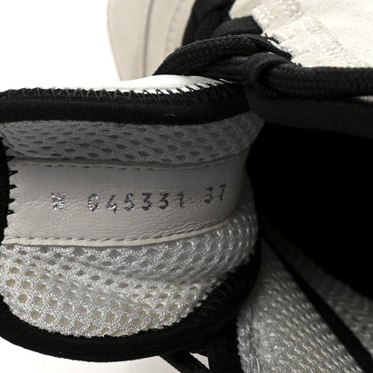 Chanel Suede Calfskin Nylon Grosgrain CC Sneakers 37 White 9 of 10