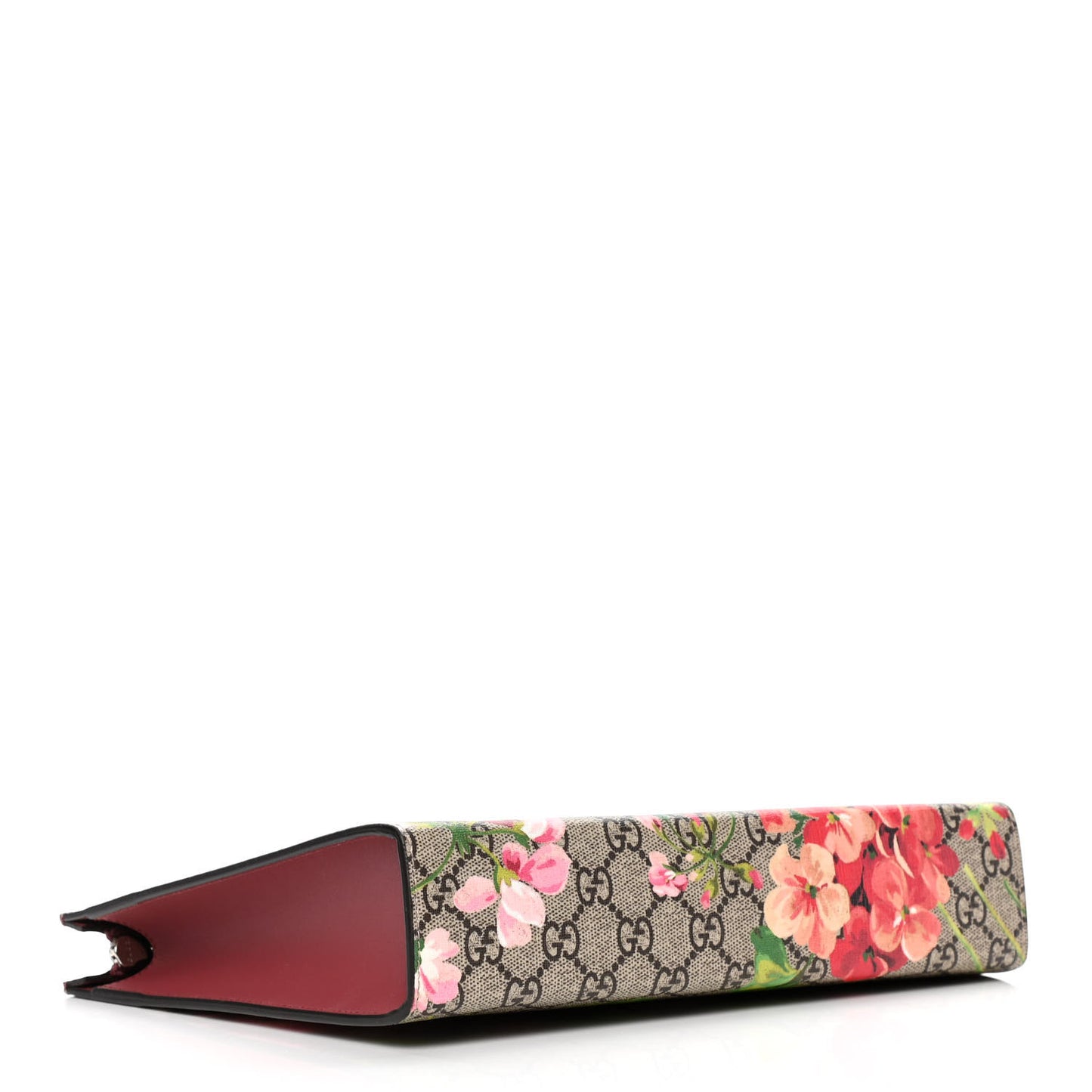 GG Supreme Monogram Blooms Large Cosmetic Case Beige Multicolor Dry Rose
