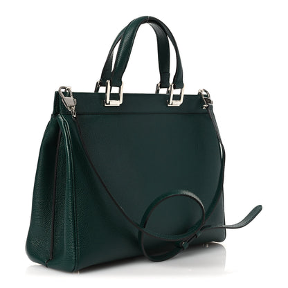Gucci Grainy Calfskin Medium Zumi Top Handle Bag Vintage Green 3 of 16