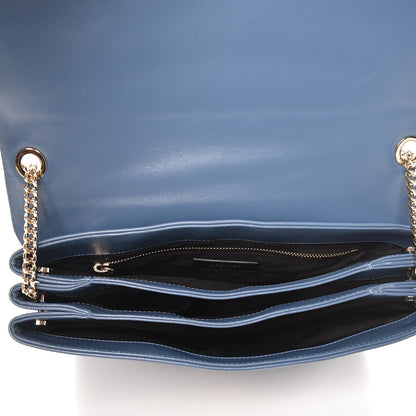 Lanvin Lambskin Studded Medium Sugar Flap Shoulder Bag Blue 5 of 10