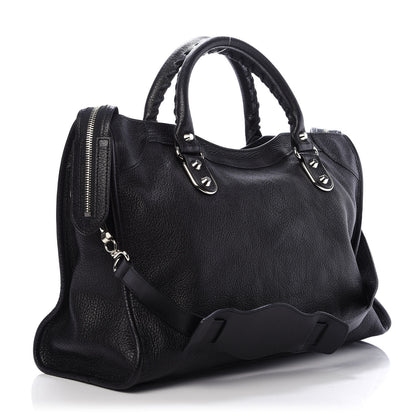 Balenciaga Chevre Silver Metallic Edge Hardware City Black 4 of 11