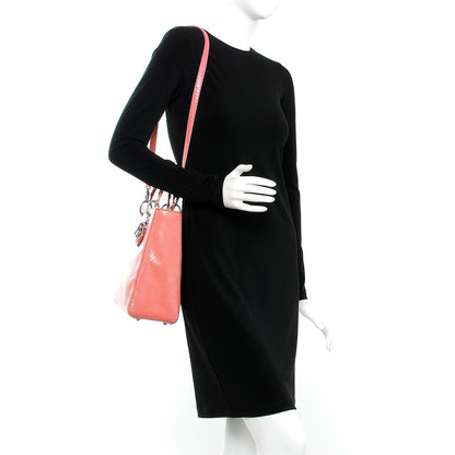 Christian Dior Python Large Lady Dior Pink 2 of 20