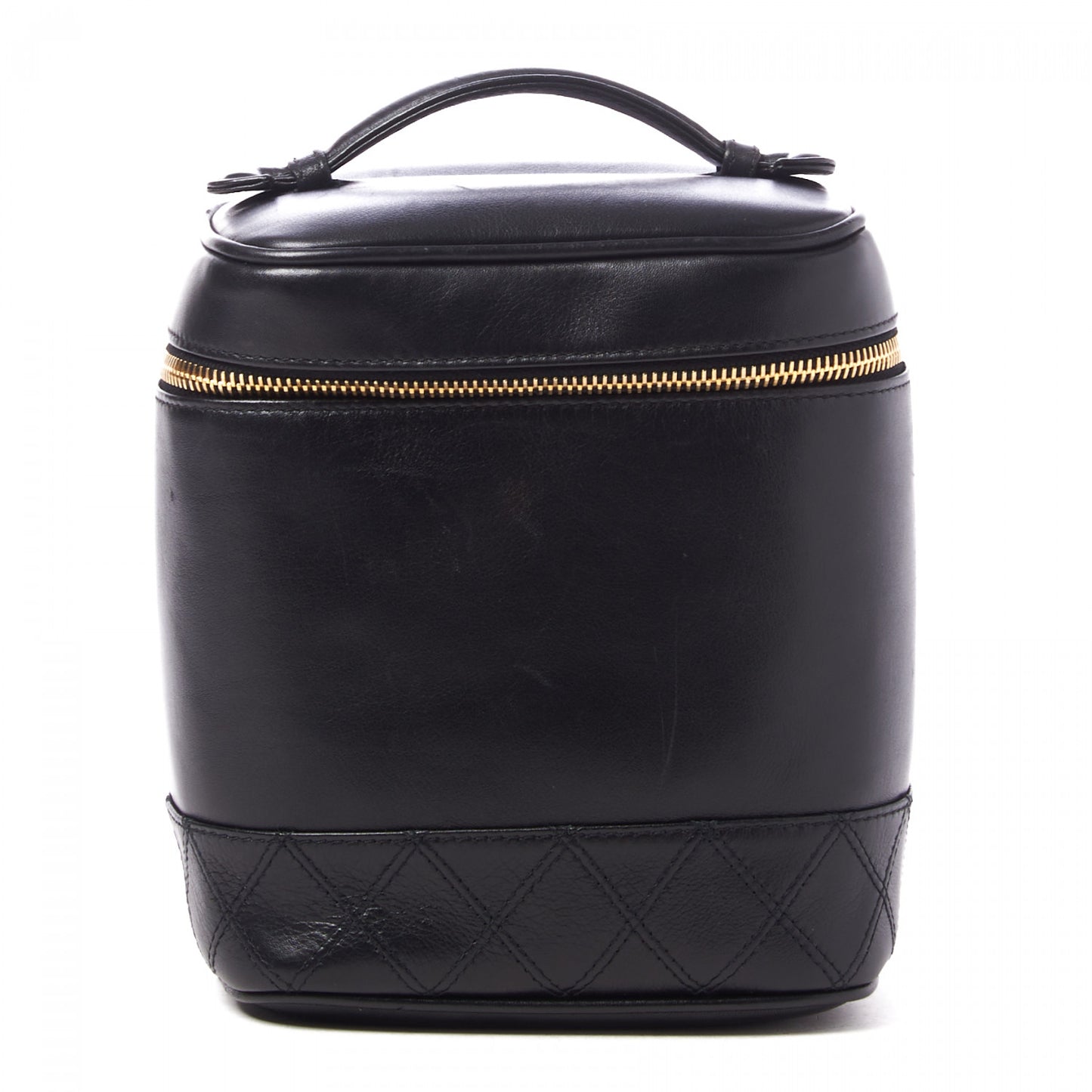 Lambskin Vanity Cosmetic Case Black