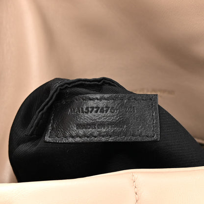 Saint Laurent Lambskin Quilted Small Loulou Puffer Monogram Chain Satchel Dark Beige 7 of 13