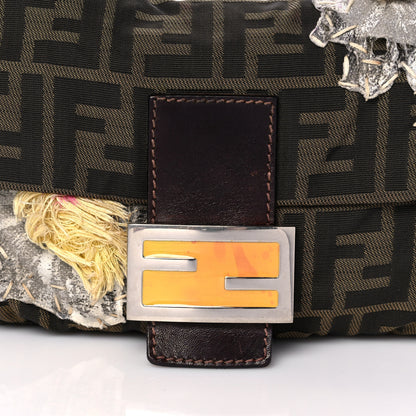 Fendi Zucca Flower Applique Baguette Tobacco 6 of 17