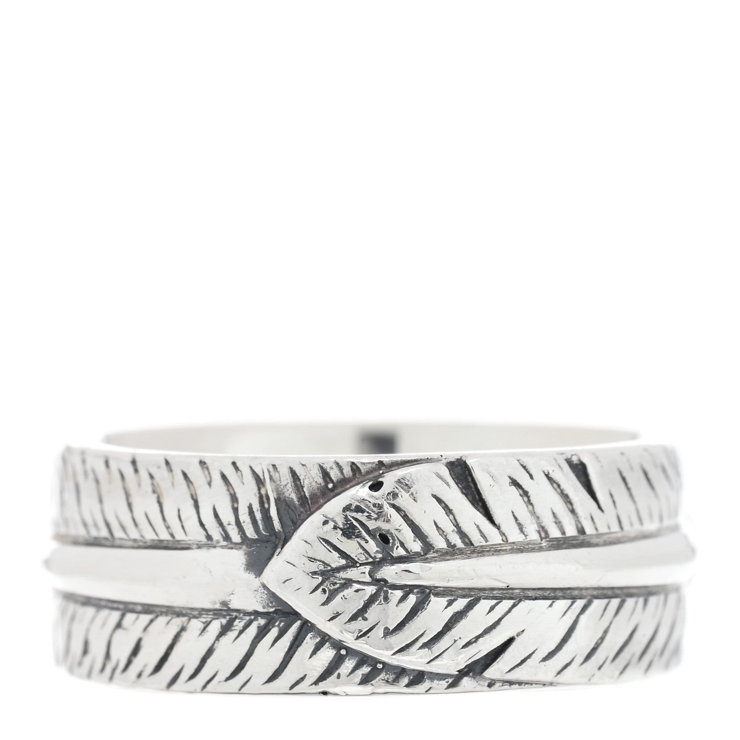 David Yurman Sterling Silver Feather Ring 61 9.5 3 of 4