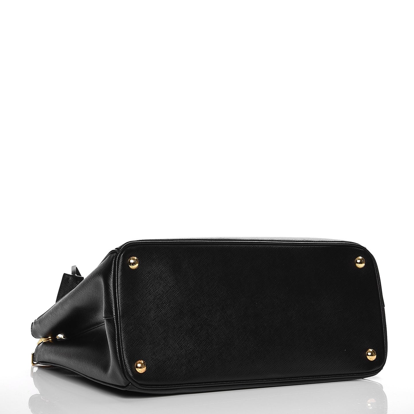 Saffiano Medium Galleria Double Zip Tote Black