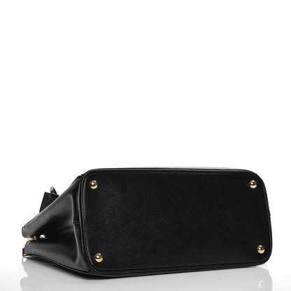 Prada Saffiano Medium Galleria Double Zip Tote Black 2 of 7