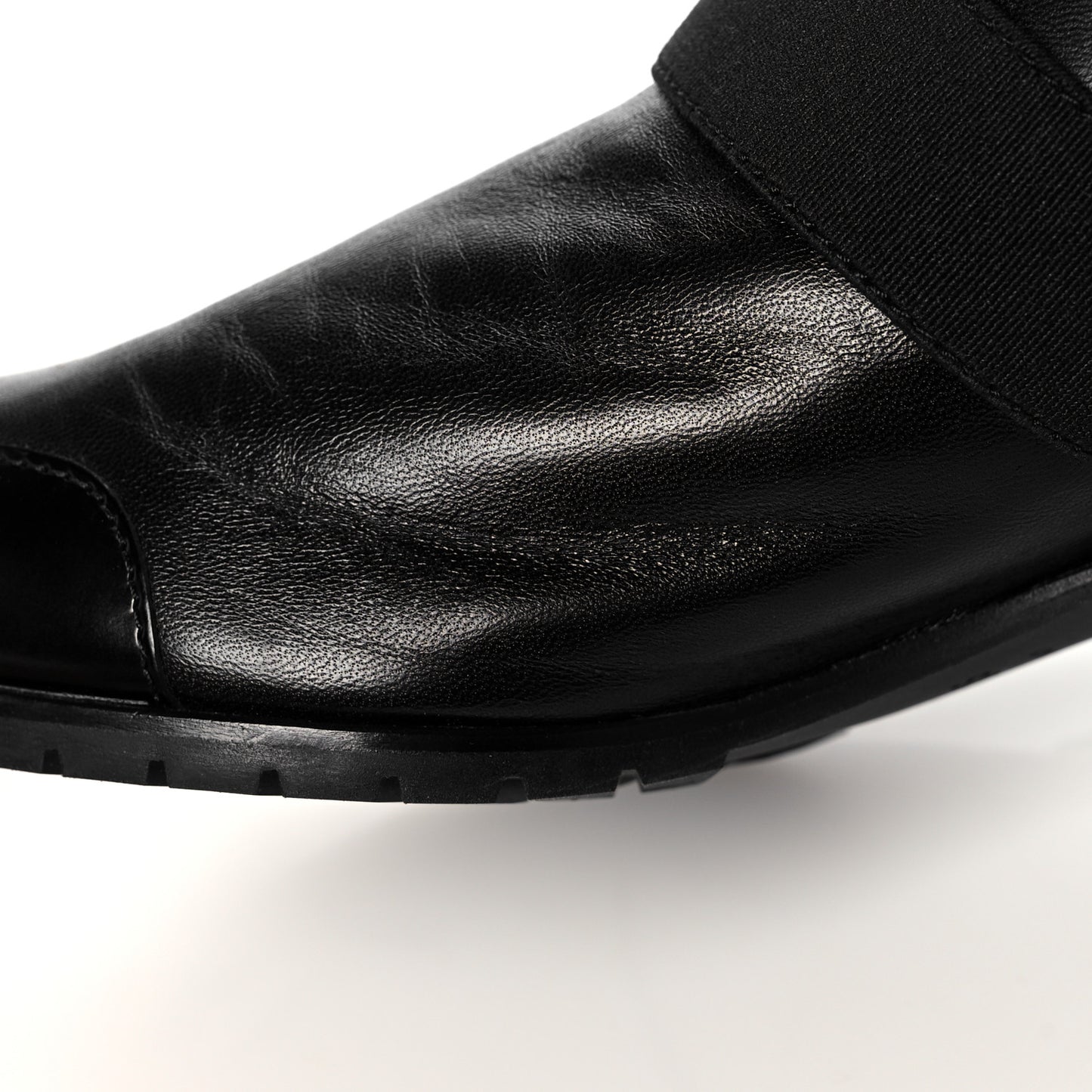 Tuscan Calfskin Technical Canvas Shocky Ankle Boots 36 Black