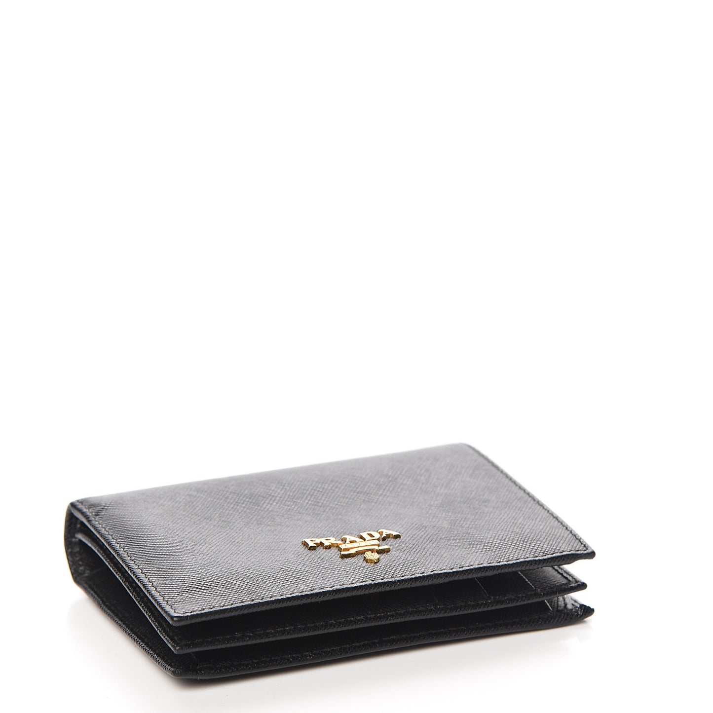 Saffiano Metal Bi-Fold Wallet Black