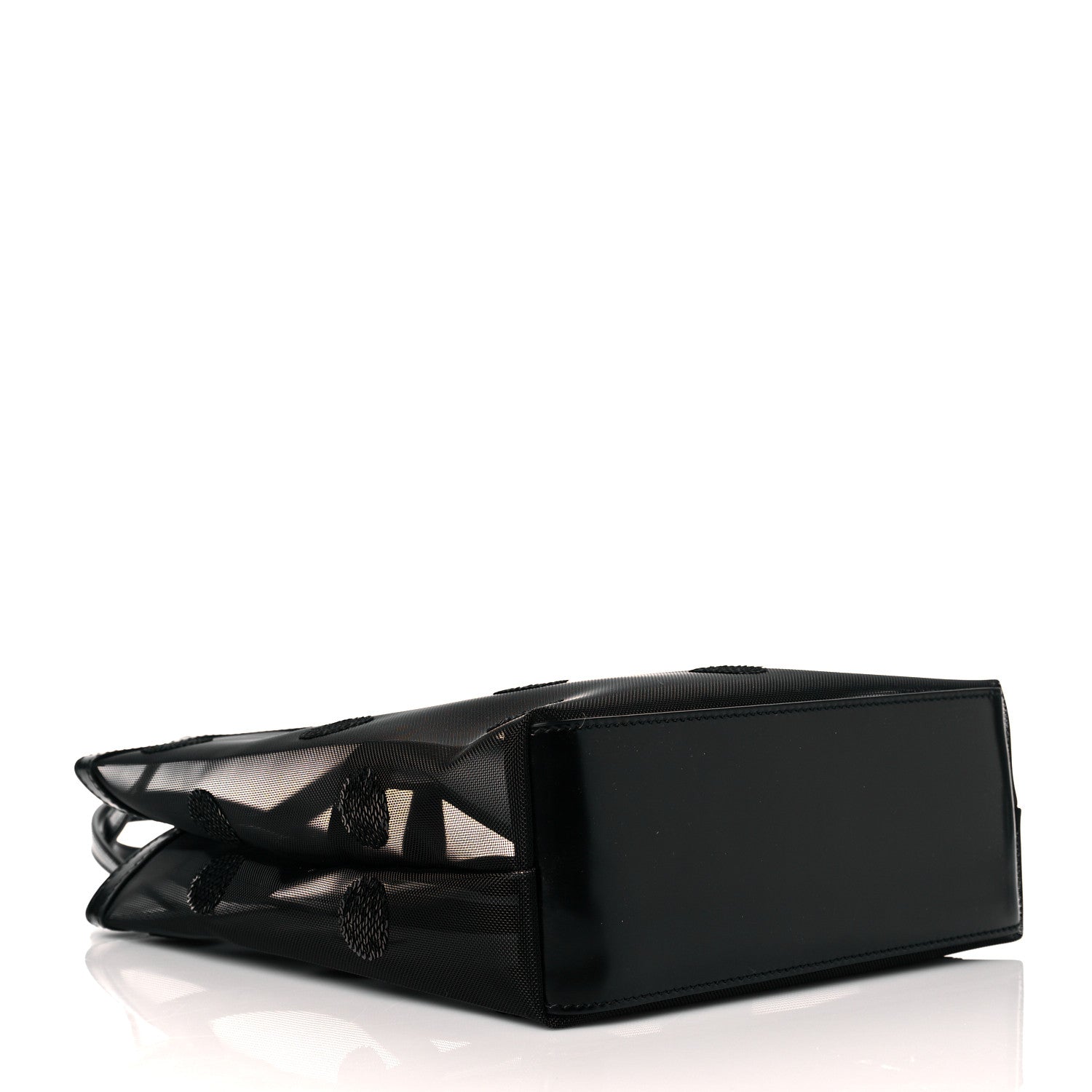 Prada Mesh Sequin Polka-Dot Small Tote Bag Black 5 of 11