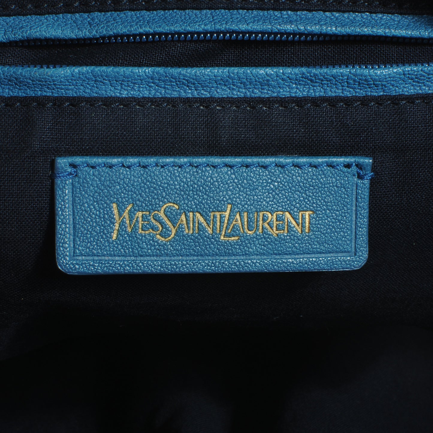 Pebbled Leather Sac Bowly Blue
