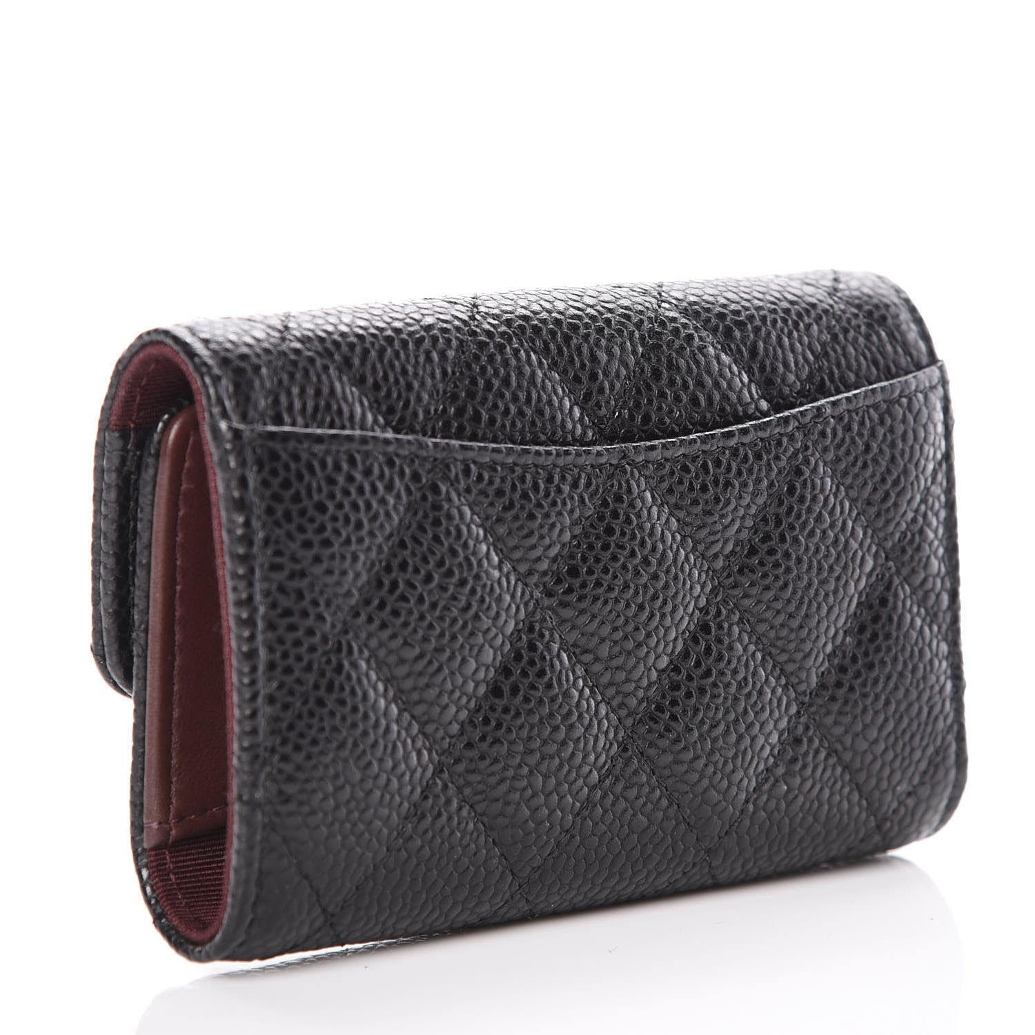 Chanel Caviar Quilted Classic 4 Key Holder Wallet Black 3 of 9