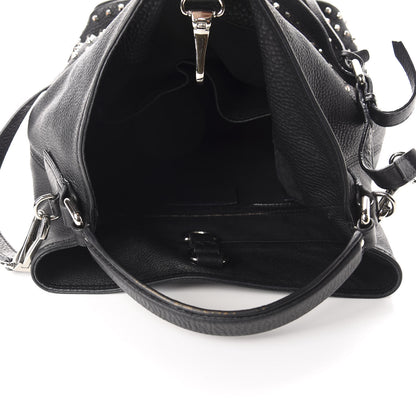 Burberry Calfskin Studded Medium Susanna Hobo Black 5 of 13