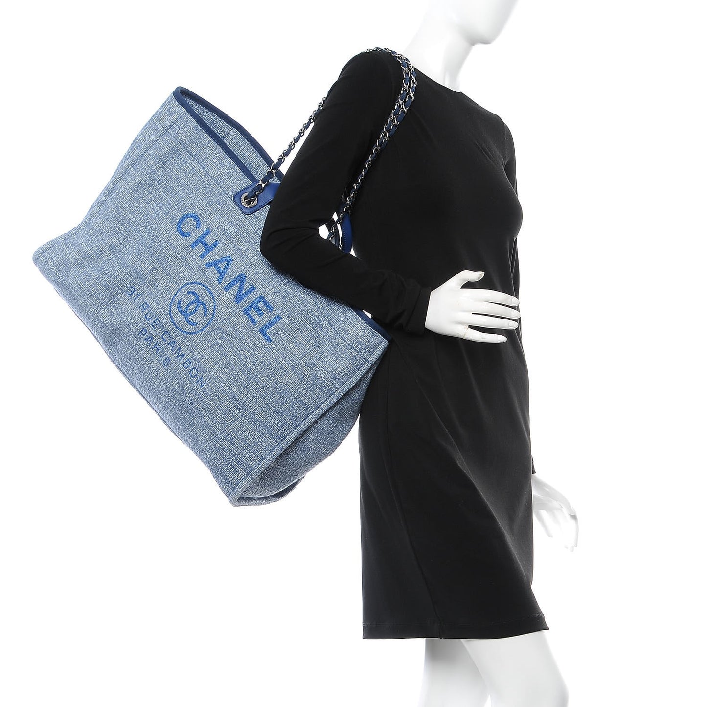 Canvas Extra Large Deauville Tote Blue