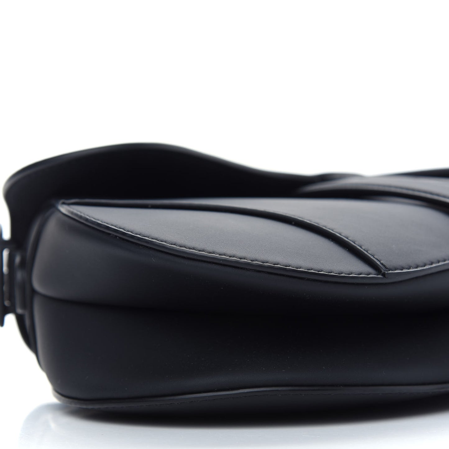 Ultra Matte Calfskin Saddle Bag Black