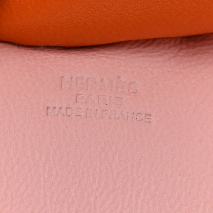 Hermes Milo Lambskin Grigri Rodeo Horse Bag Charm GM Rose Sakura Bougainvillea Orange 3 of 5