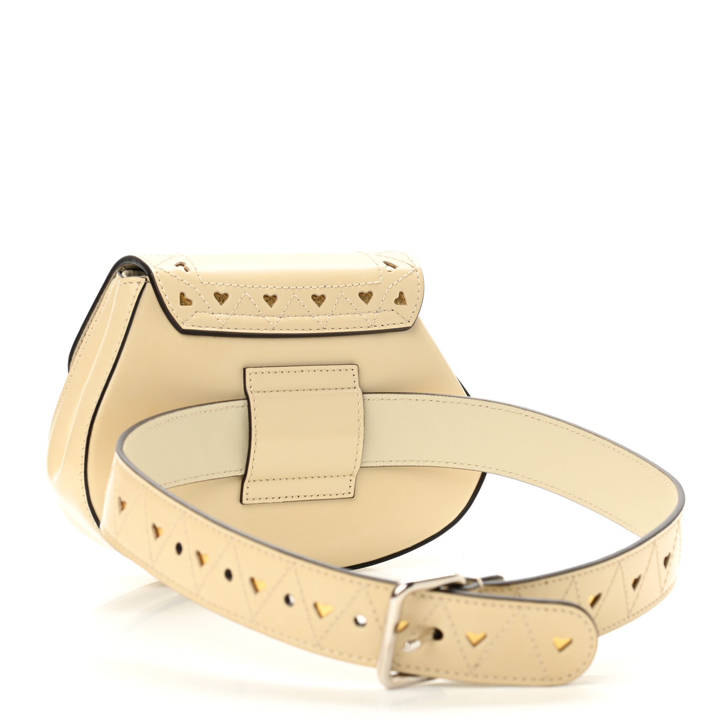 Calfskin Childrens Heart Belt Bag M White