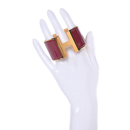 Hermes Enamel Extra Wide Clic Clac H Bracelet GM Bourgogne 2 of 5