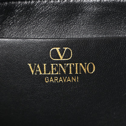 Valentino Garavani Shiny Nappa Crystal Chevron Patchwork Medium Panthea Bag Black 5 of 9
