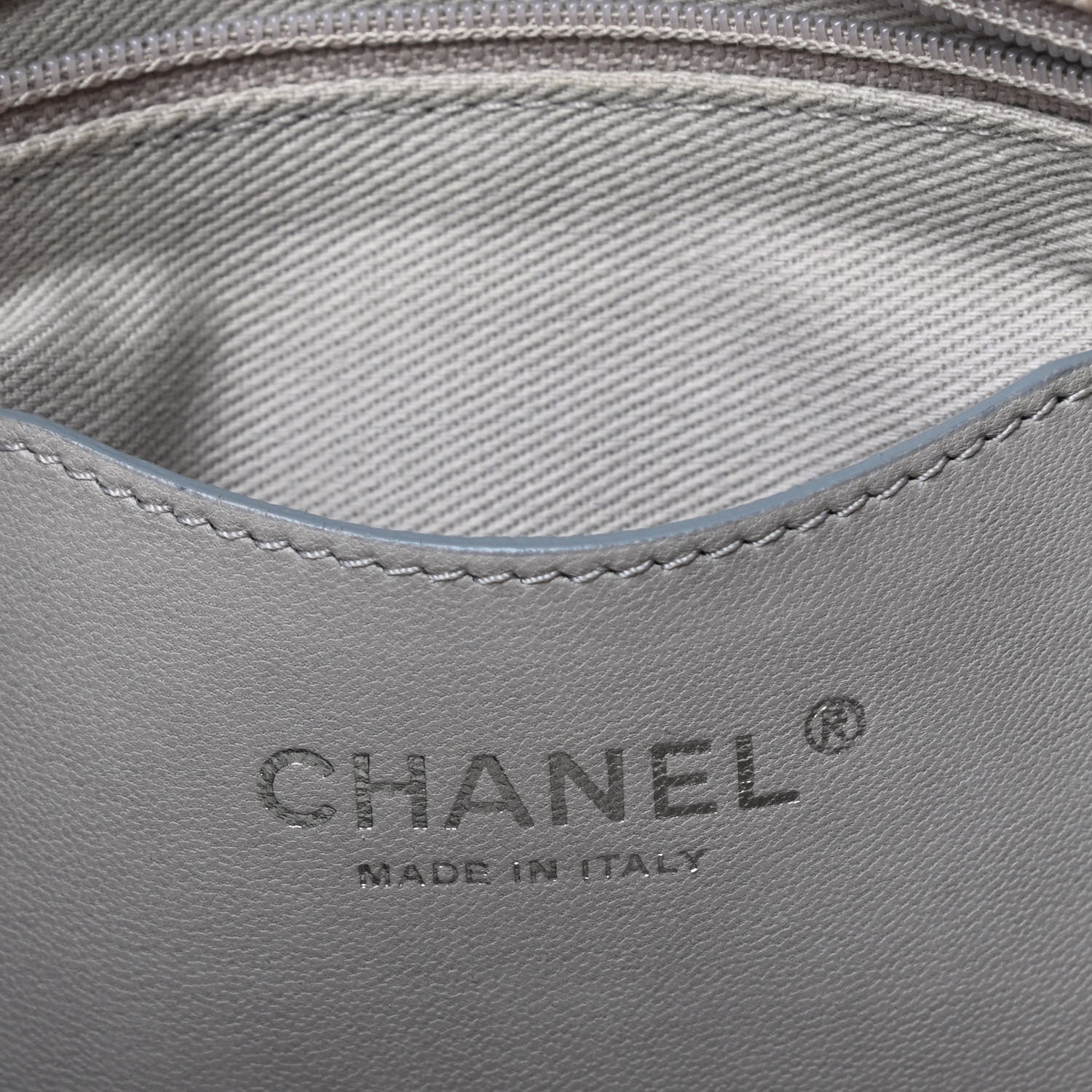 Chanel Caviar Quilted Large Just Mademoiselle Bowling Bag Grey 5 of 8