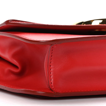 Chloe Calfskin Suede C Clutch With Chain Plaid Red 8 of 9