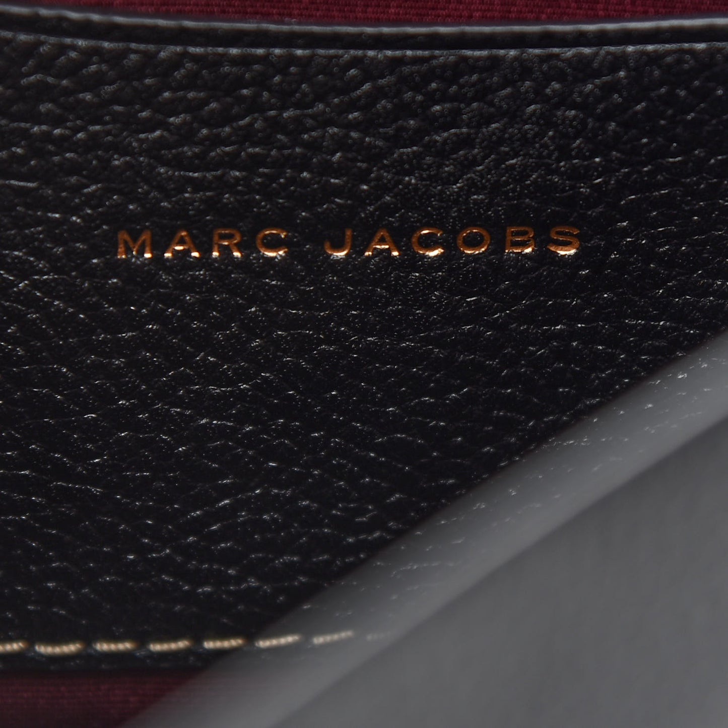 Grained Calfskin Medium Grind T Pocket Tote Black