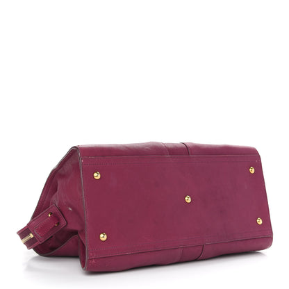 Saint Laurent Sheepskin Medium Cabas ChYc Bag Black Cherry 3 of 10