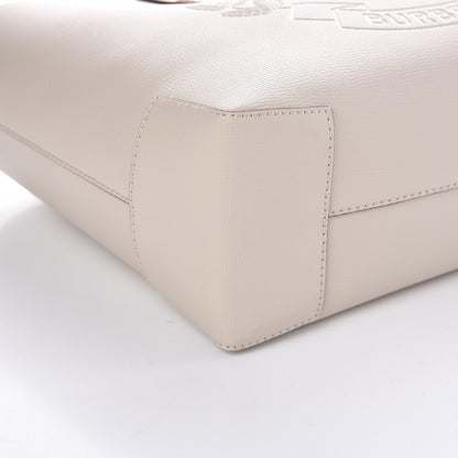 Burberry Calfskin Crest Embossed Small Tote Limestone 7 of 8